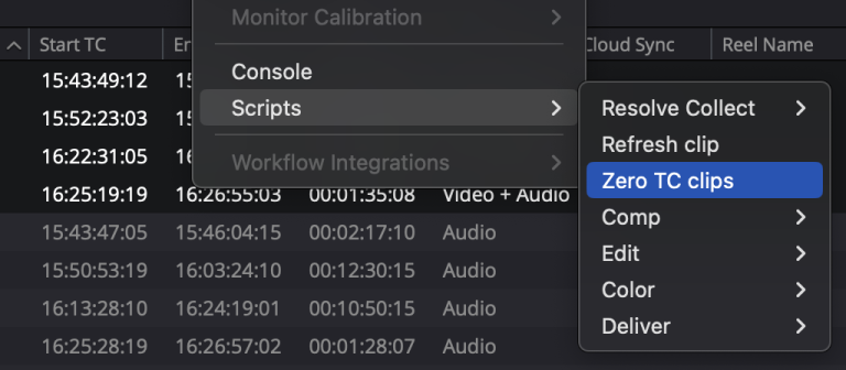 Davinci Resolve scripts – Niwa